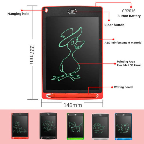 ✏️🎨 لوح الرسم والكتابة الإلكتروني LCD للأطفال 8.5 بوصة